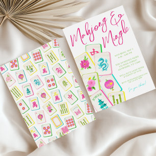 Invitation Watercolor Bright Mahjong Titres Party