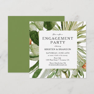 Invitation Watercolor Cactus