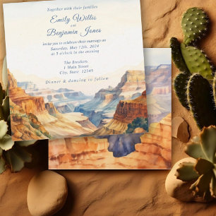 Invitation Watercolor Canyon Desert Mariage du parc national 
