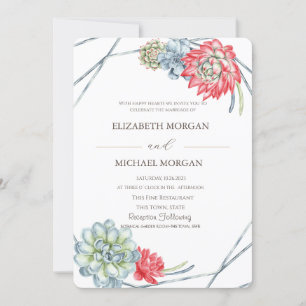 Invitation Watercolor Desert Cactus