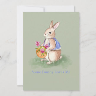 Invitation Watercolor Easter Bunny