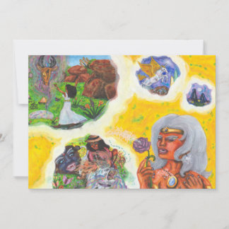 Invitation Watercolor Fantasy Goddess Dreams Love Dimension