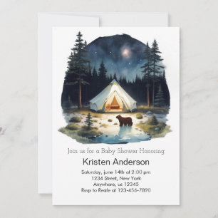 Invitation Watercolor Forest Adventure Attend le Baby shower
