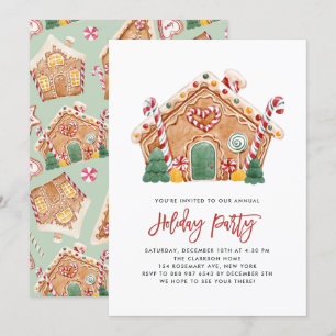 Invitation Watercolor Gingpain House Fête