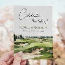 Watercolor Golf Course Célébration De La Vie