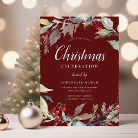 Watercolor Green Wire Corporate Christmas Party