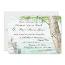 Watercolor Lake et Coeur d'arbre sculpté