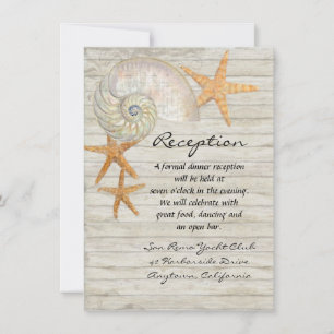 Invitation Watercolor Lighthouse Shells Beach Cottage Mariage