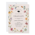 Watercolor Meadow Fleur sauvage Boho Graduation Pa