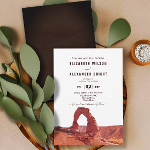 Invitation Watercolor Moab Arches Park Mariage de l'Utah Invi