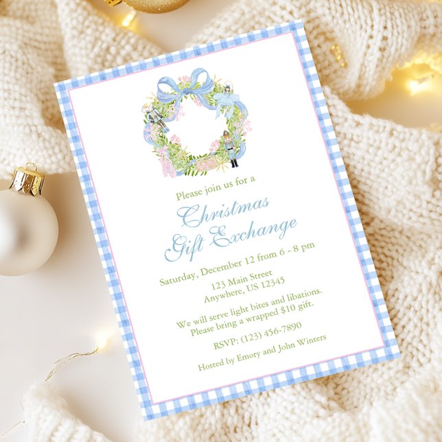 Invitation Watercolor Nutcracker Wreath (Créateur téléchargé)
