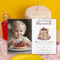 Watercolor Pancake Premier anniversaire Brunch Par