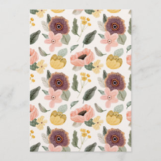 Invitation Watercolor Pastel Floral Seamless Pattern | Soft