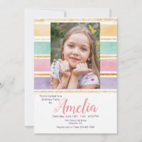 Watercolor Rainbow Photo Anniversaire