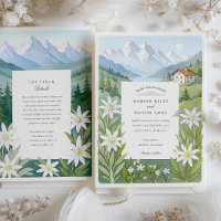 Watercolor Suisse Mariage Edelweiss