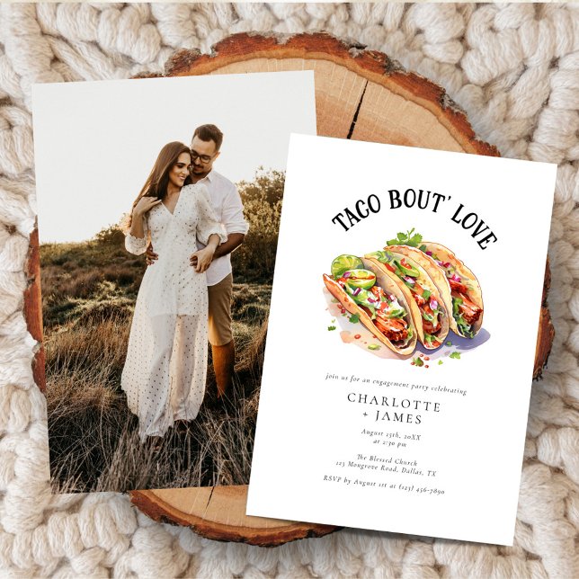 Invitation Watercolor Taco Bout Love Party (Créateur téléchargé)