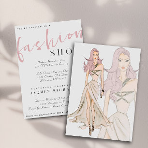 Invitation Watercolor Vogue Couture Mode Show
