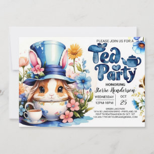 Invitation Watercolor Wonderland Boy Baby shower Tea Party