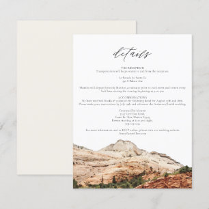 Invitation Watercolor Zion National Park Détails sur le Maria