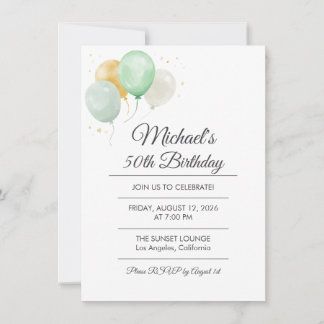 Invitation Watercolour balloon invite