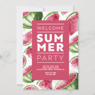 Invitation Watermelon Bienvenue fête d'été
