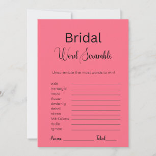 Invitation Watermelon Pink Brid jeu de course de mot