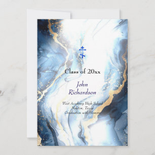 Invitation Waters of Life 2025 Orthodoxe Graduation Invitatio