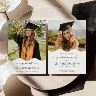 Invitation Wave Photo Graduation Party Invite Announcement