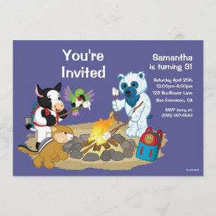 Invitation Webkinz Marshmallows des feux de camp