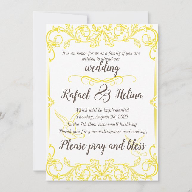 Invitation wedding  (Front)