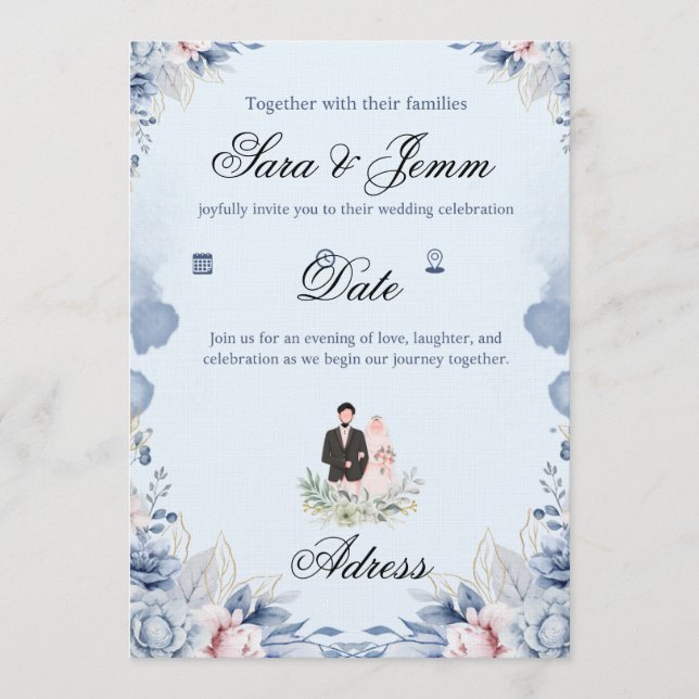 Invitation Wedding  (Devant)