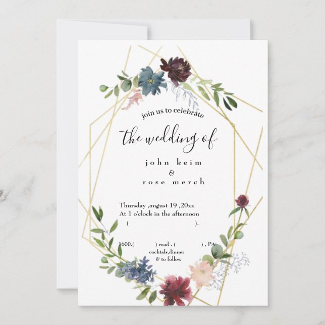 Invitation ( wedding) (Front)