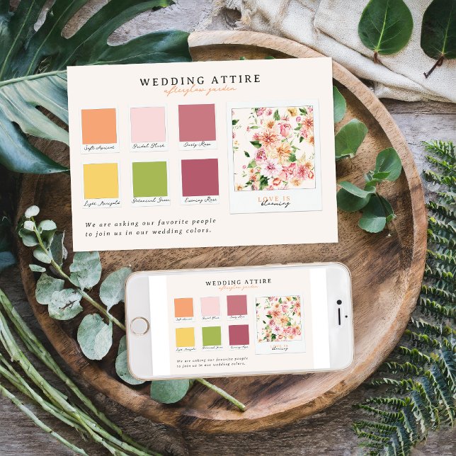 Invitation Wedding Attire | Afterglow Garden Palette (Créateur téléchargé)