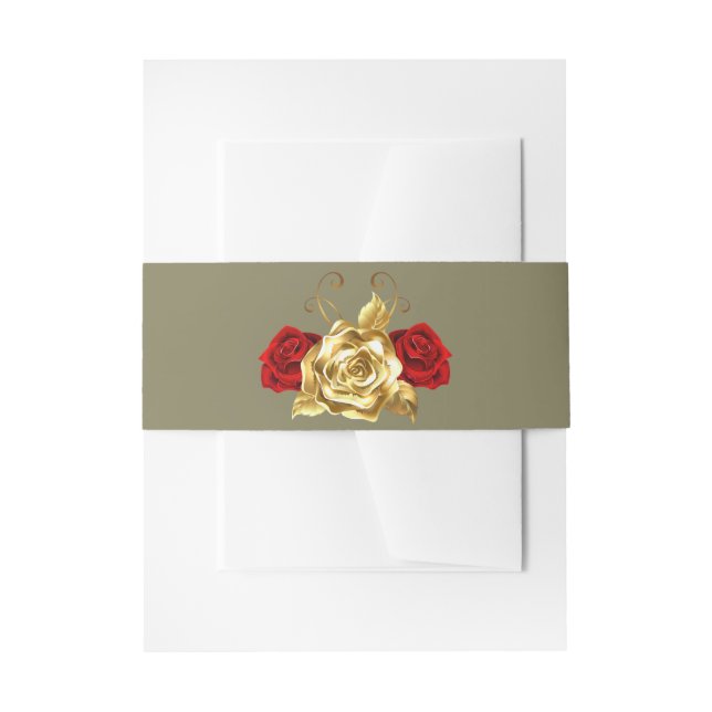 Invitation Wedding Belly Bands Card Invitation Belly Band (Front Example)