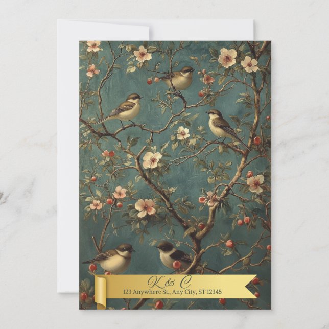 Invitation wedding birds (Dos)