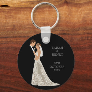 Invitation Wedding layout you can personalise Keychain