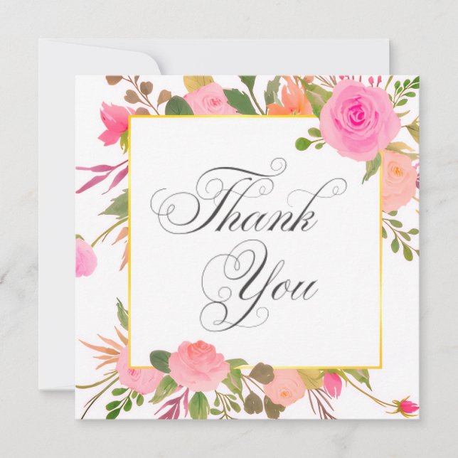 Invitation Wedding or Shower Thank you cards (Devant)