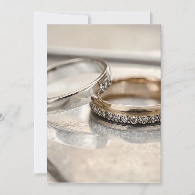 Invitation wedding rings (Devant)
