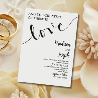 Invitation Wedding, Script, Simple, Christian, Typography