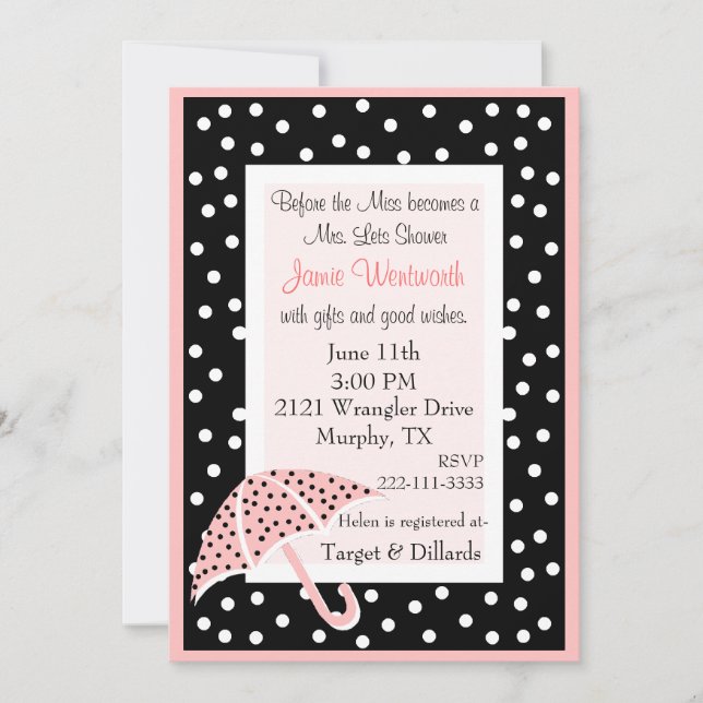 Invitation Wedding shower (Devant)