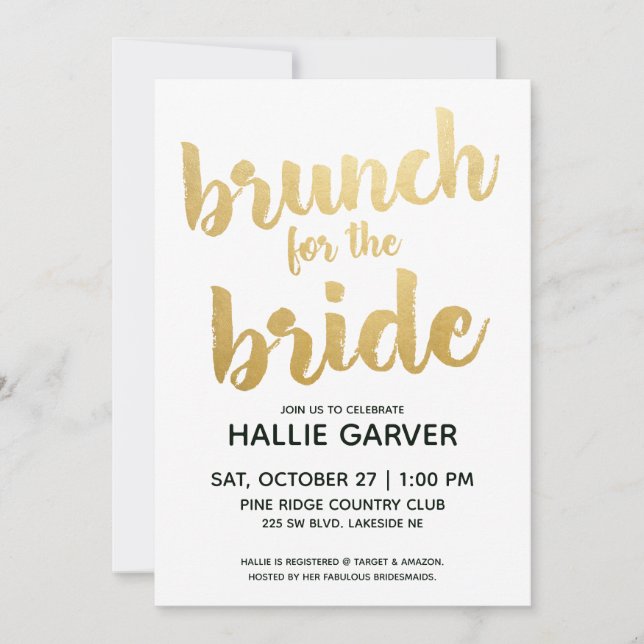 Invitation Wedding shower Brunch (Devant)