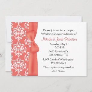 Invitation Wedding shower Chic Damask Couples