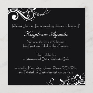 Invitation Wedding shower d'amour éternelle