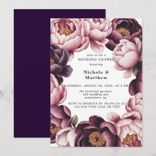 Invitation Wedding shower de courge à pois brun et à pois de