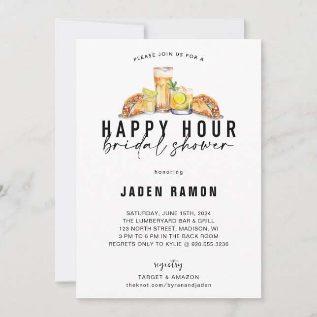 Invitation Wedding shower de Fête des mariées Happ (Devant)