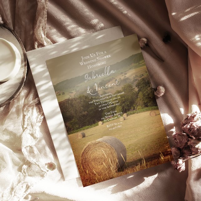 Invitation Wedding shower de la ferme de Hay Bales (Créateur téléchargé)
