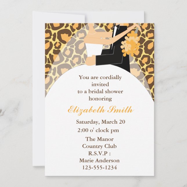 Invitation Wedding shower de la mariée et de la chambre Empre (Devant)