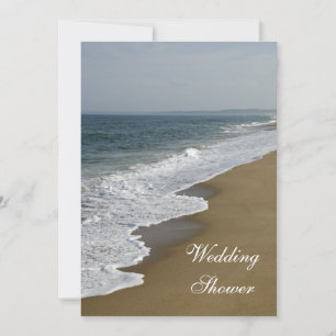 Invitation Wedding shower de la plage et des vagues océanique
