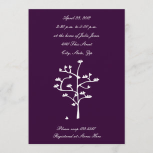 Invitation Wedding shower de l'arbre du coeur