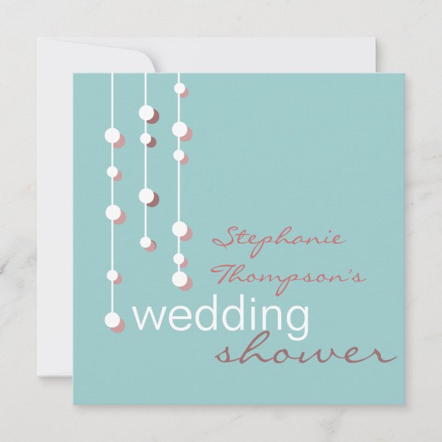 Invitation Wedding shower de mariée moderne (Devant)